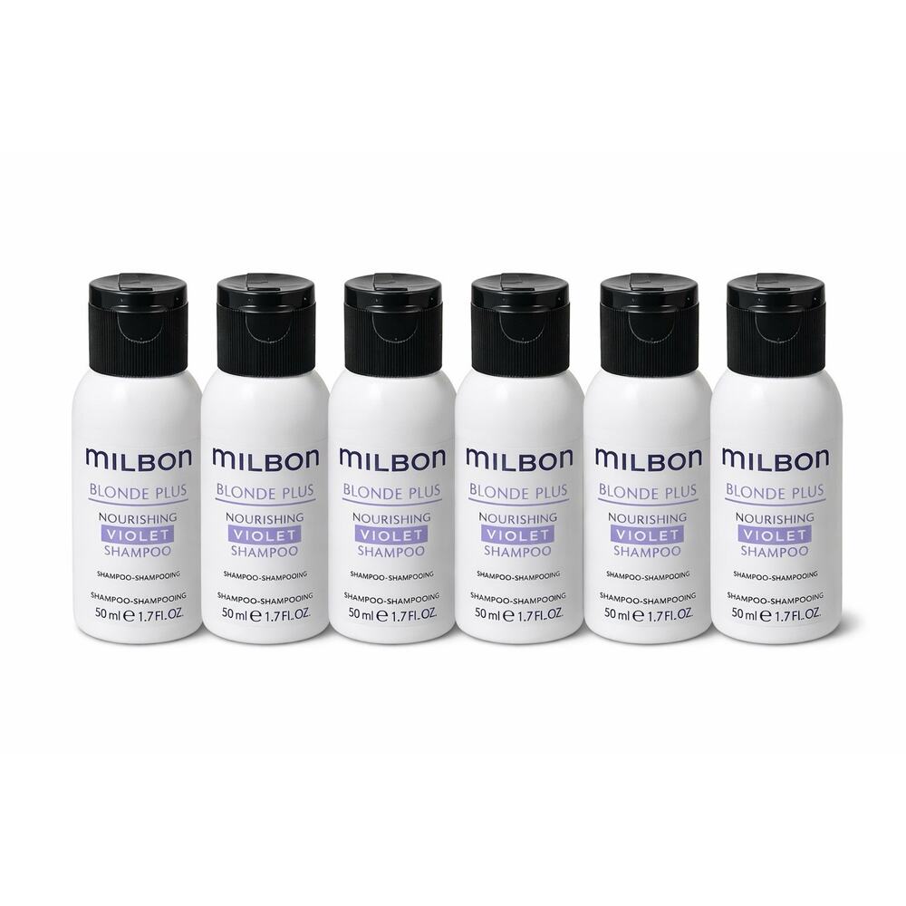 Milbon Blonde Plus Nourishing Violet Shampoo Travel Size 50ml (Pack of 6)